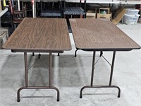 (2) 5 ft tables with folding legs