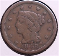 1848 LARGE CENT F