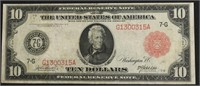 1914 10 $ FEDERALRESERVE NOTE RED SEAL VF