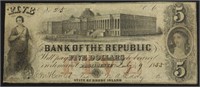 1953 5 $ REMAINDER NOTE VF