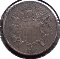 1868 TWO CENT PIECE XF DETAILS