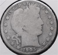 1905 S BARBER HALF DOLLAR G