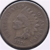 1876 INDIAN HEAD CENT F