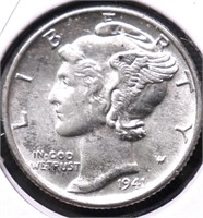 1941 CHOICE BU MERCURY DIME