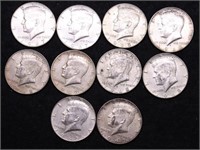 10 40 % SILVER HALF DOLLARS