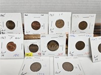 11 PENNIES 1945-1972 VARIOUS DATES