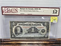 1935 FRENCH 1 DOLLAR BILL F12 F1580332