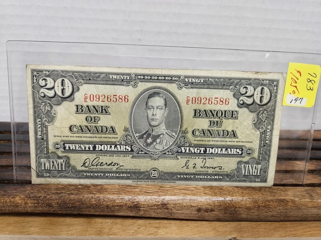 1954 20 DOLLAR BILL C/E0926586