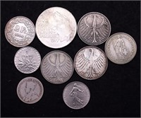 NICE GROUP OF FOREIGN SILVER COINS