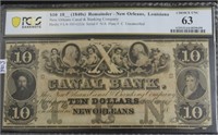 1940s PCGS  10$ CANAL BANK  NEW ORLEANS, LA  UNC63