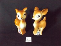 Vintage Deer salt & pepper Shakers 5" tall