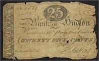 1815 BANK OF BUDLON 25 CENTS G