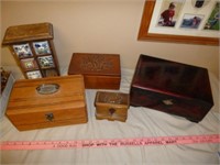 5pc Jewelry & Trinket Boxes - Some Vintage