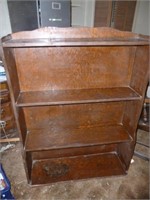 Vintage Wood Book Case / Display Shelf