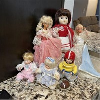 Lot of Dolls in Box