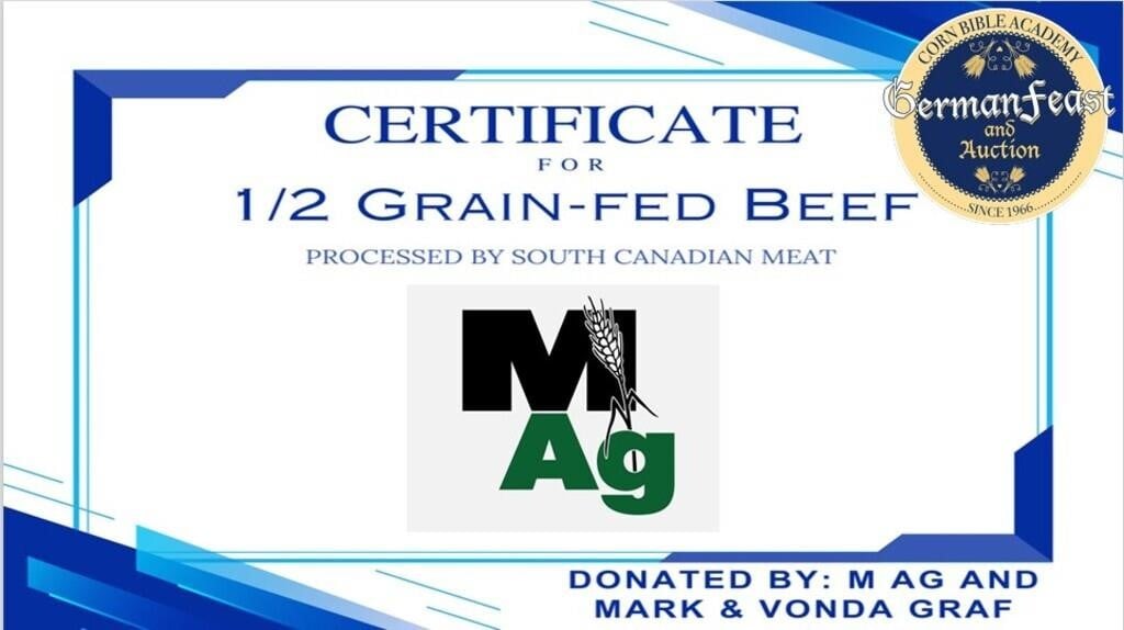 1/2 Grain Fed Beef