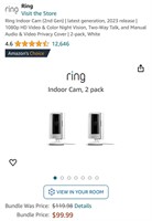 Ring Indoor Cam (2nd Gen) 2 pack!!!