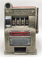Vintage Nevada Bonanza Coin Bank Toy Slot Machine