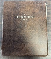 BOOK PARTIALLY FULL OF WHEAT PENNIES /  SHIPS