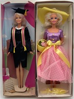 Pair Of Graduation & Avon Barbie Dolls