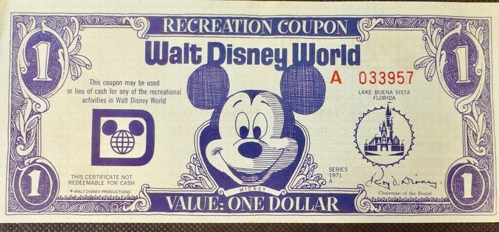 4pc Walt Disney World Coupon From Park Opening