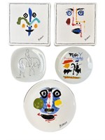 5pc Pablo Picasso Plates