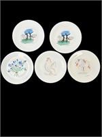 5pc Pablo Picasso Limoges France Plates Signed