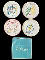 4pc Pablo Picasso "The Crayon Collection" Plates