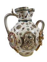 Antq Circa 1890 Fischer J. Budapest Lg Vase