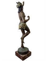 Carl Kauba Tobacconist Newel Sculpture Nude Dancer