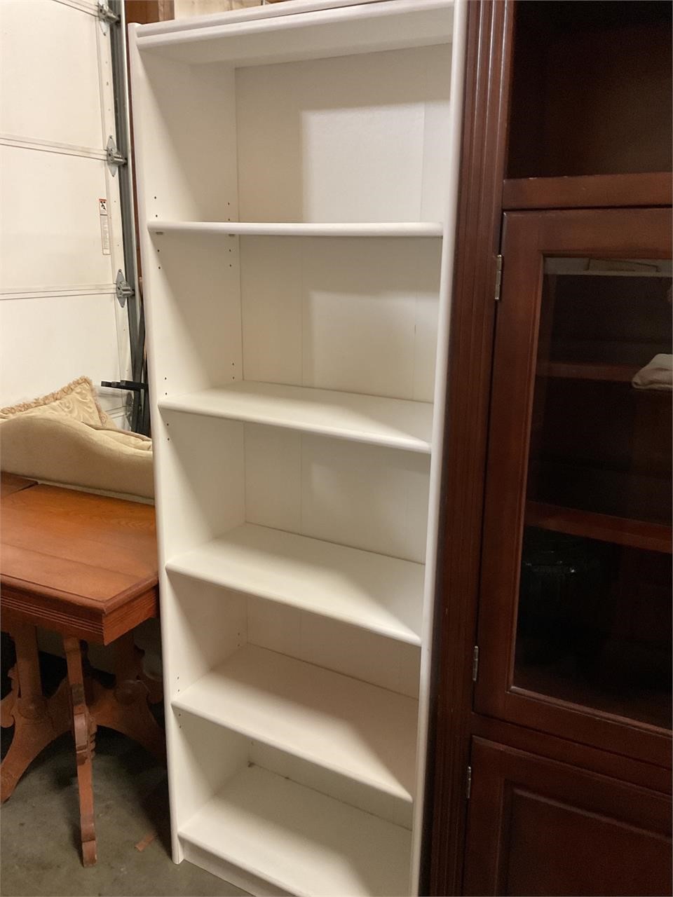 White bookshelf