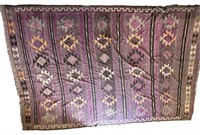 19c Persian Kilim Wool on Wool Rug 114" x 180"
