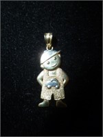 10k Gold Little Boy Charm Pendant