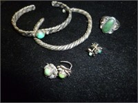 Vintage Silver & Turquoise Artist Made Jewelry
