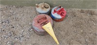 (3) Metal Gas Cans