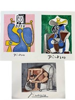 3pc Pablo Picasso Collection Marina Picasso Lithos