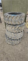 (4)  Bobcat Heavy Duty Skid Steer Tires