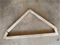 Triangular wood window frame 27" x 42"