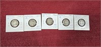 (5) Vintage Nickels