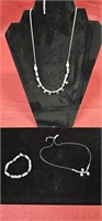 Jewelry Lot, (2) Necklaces & Bracelet