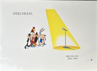 1989 Warner Bros "Speechless" Mel Blanc Poster