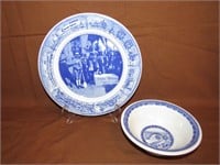 Large plate and medium sized bowl