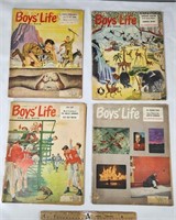 4 Vintage 1956 & 1957 Boy Scout Magazines