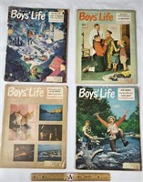 4 Vintage 1957 & 1958 Boy Scout Magazines