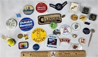 Assortment of Vintage Pins, Patches, & Stickers