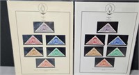 Unused 1964 Jordan - Kennedy Triangle Stamp Sets