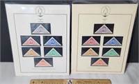 Unused 1964 Jordan - Kennedy Triangle Stamp Sets