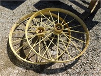 PAIR OF IRON WHEELS 48 IN