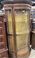 Bow-front Curio cabinet 36’’ wide