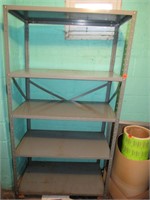 2 metal shelves